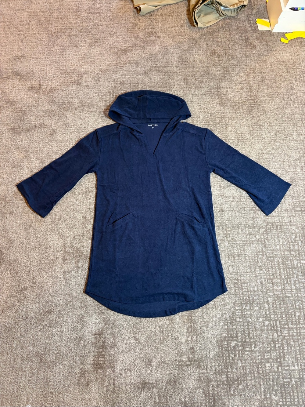 Softies Women’s Terry Hooded Lounger Midnight Solid Medium